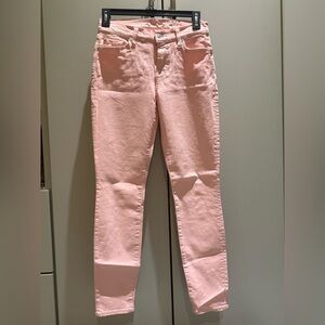 7 FOR ALL MANKIND Light Pink Skinny Jeans